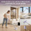Snap Grip  Mop with Convenient Cloth Changing, Retractable Dust Cleaner Flat Mop with Locking  & 10 Rags 6