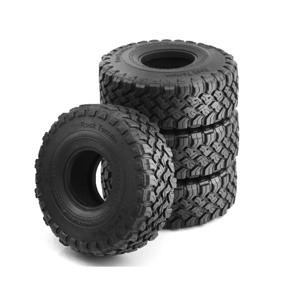 Saudism 4Pcs 1.9Inch Rubber Tires For 1/10 Rc Crawler Car Scx10 90046 D90 Trx4 Trx6