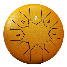 6-Inch 8-Tone Sound Rain Drum Outdoor Rain Drum Percussion Instrument Yoga Meditation Exclusive Gold