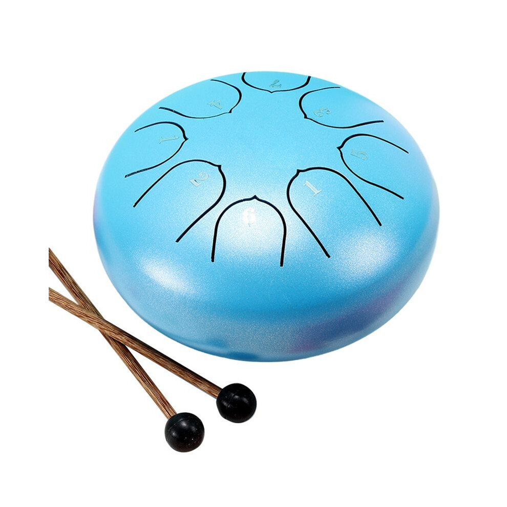 6Inch 8 Tone Hollow Drum Steel Tongue Drum Garden Rain Drum Steel Tongue Drum Outdoor Rain Drum Suitable For Beginners,G 4711409633848
