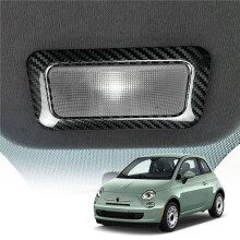 Real Hard Dry Carbon Fiber Car Reading Lamp Outer Frame Sticker for Abarth 595 695 500 2007-2024