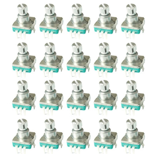 360 Degree Rotary Encoder EC11 with Push Button 5Pin 20 Positions 20 Pulse Code  Handle 20MM Digital Potentiometer 1