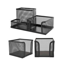 3-Pack Mesh SkrivbordsorganisatöR, MetallnäT KlibblappshåLlare PennhåLlare Kortfodral Memo Dispenser Kontorsmateriel Caddy