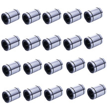 20X Lm20Uu 20mm Intérieur Dia Mouvement Linéaire À Billes Roulement Roulement Bague Argent