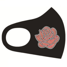 Diamant Malerei Kit für Erwachsene, DIY Spezielles Diamant Gesicht Mask Wiederverwendbares Geschenk, Stickerei Prom Party Geschenk -Rose Blume