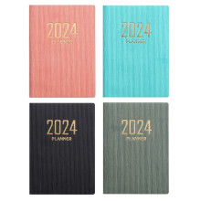 4 PièCes Carnet de Rendez-Vous et Planificateur 2024 - Janvier 2024 - DéCembre 2024, Planificateur Horaire Quotidien 2024, Papier Premium