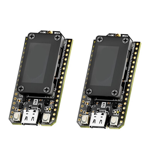 2Pcs Meshtastic LoRa 32 V4 Dev-Board ESP32 SX1262 0.96inch OLED Solar Powered Mesh Network WiFi LoRa BLE