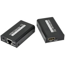 60M Extender 1080P 60Hz Extendor By RJ45 Cat6 Cable Transmitter and Receiver for -Compatible POC EDID EU PLUG