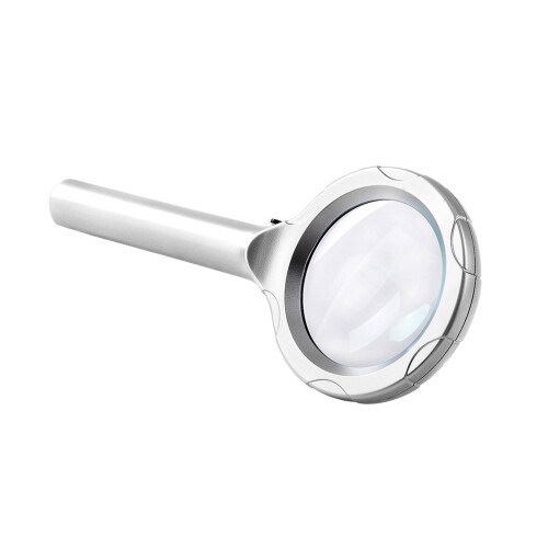 Lupe mit 6 LEDs und Langzeitbatterie, 4-fache