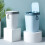 Kitchen and Bathroom Push-Type Thick Solid and Durable Trash Can with Handle Gray 8