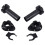 2x Plastic Adjustable Height Kitchen Cupboard Plinth Foot Leg Pair Black 1