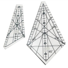 Acryl Naaien Patchwork Liniaal Squedge 22,5/45 Naaisjabloon Liniaal Patchwork Quilten Liniaal DIY Naai Stencil Tool