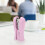 Rapesco 1378 Stand Up/Space-Saving Stapler, 20 Sheet Capacity, Candy Pink 4