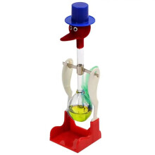 Uccello Che Beve Trasparente con Movimento Fluido Perpetuo Equilibrio Bere Uccelli Acquatici Non-Stop Giocattoli Educativi per Bambini,D