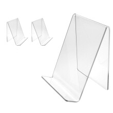 3 Pcs Acrylic Book Stand,Clear Acrylic Display Stand, Clear Holder for Displaying Pictures,Jewelry,Watch Display Stand 100x115x130mm