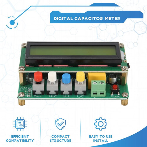 Digital Capacitor Meter Inductance Capacitance L/C Meter LCD Capacitance Meter Tester  USB Interface with USB Cable 1