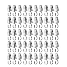 50 STKS Rvs Clips Haken Clip Ringen Metalen Gordijn Clips voor Foto'S, DIY Crafts