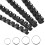 QWORK? 80 Pack Binding Combs 21 Ring, Multi-Size Binding Rings 12/14/16/18mm, A4 90-150 Sheet Capacity, Black 2