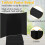 AKONEGE 4 Pack Black Tri-Fold Presentation Board 400x666 mm Medium Size Display Board Lightweight & Foldable Posterboard for Drawing, School Projects, 4