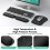 TeckNet TECKNET Mouse Mat Keyboard Wrist Support Set, Mouse Pad Foldable Keyboard Wrist Rest, Ergonomic Mouse Mat Wrist Support with Comfortable Memory Foam, 5