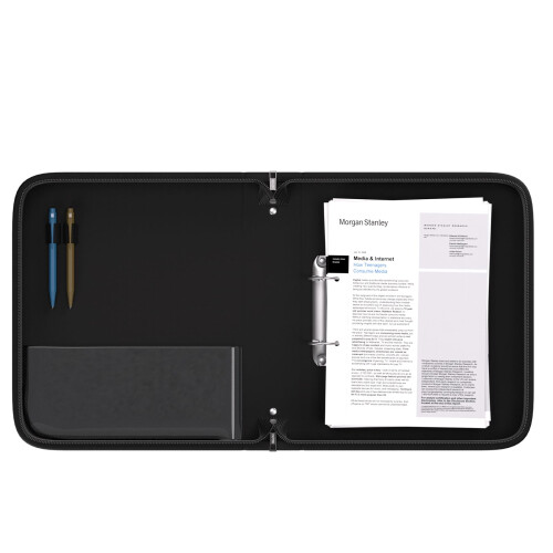 Ring Binder A4 Fireproof Folders Ring Binder 2 O-Ring A4 Files Ring Binders Water Resistant Ringbinder Folder with Zipper for Paperwork,Document 1