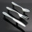 6 Pcs Silver Kitchen Cabinet Drawer Pull Handles Knobs (Knife Fork Spoon) 9