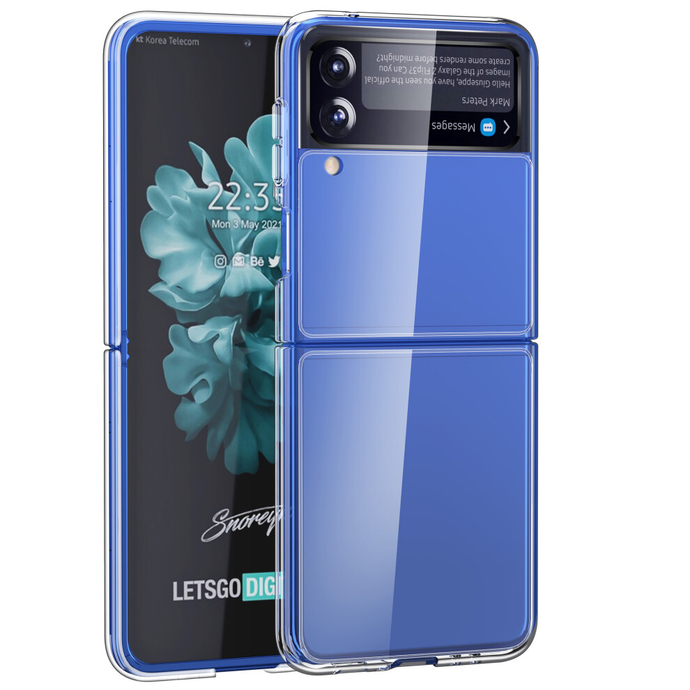 Transparent Hard Pc Protective Shell Cover For Samsung Galaxy Zflip3 Z Flip3 Flip 3 5G Case Clear Ultra-Thin Shockproof Coque 320997862246