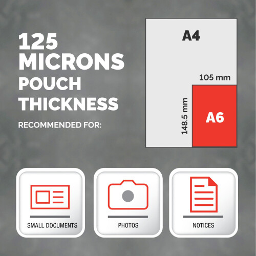 Fellowes Fellowes 53072 A6 125Mic Pouch 100 Pack 2