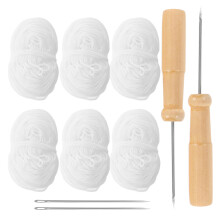 1Set Durable DIY Bookbinding Kit with Awls, Needles and Cotton Thread