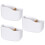 3Pcs Space Saving Wall Mounted Remote Organizer Bamboo Divider White 1