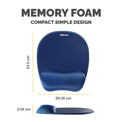 Fellowes Fellowes Everyday Mousepad with Wrist Support - Ergonomic Mousepad for Computer Laptop - Blue 2