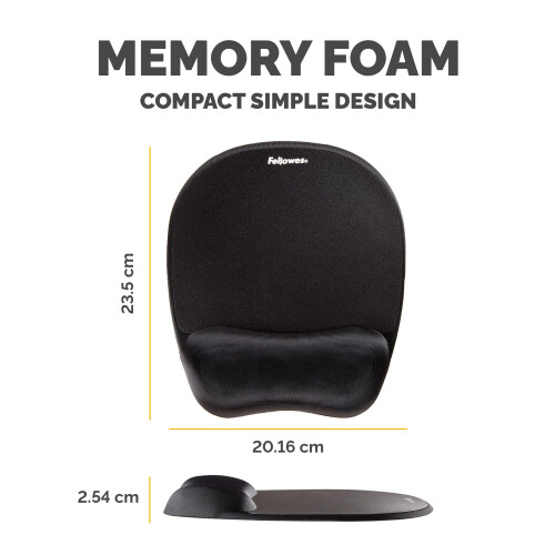 Fellowes Fellowes Everyday Mousepad with Wrist Support - Ergonomic Mousepad for Computer Laptop, Ergonomic Wrist Rest - Black 2