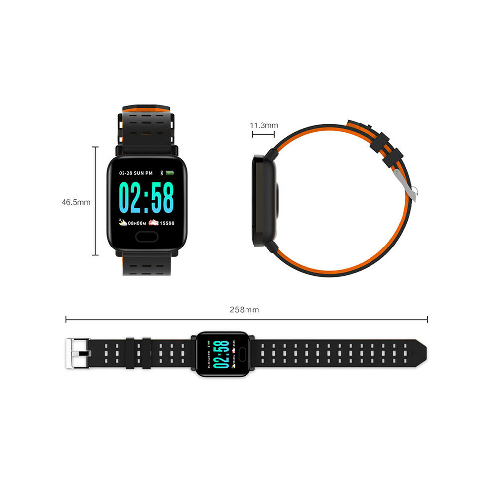 Orange (Orange) A6 Smart Wristwatch Heart Rate Monitor Blood Pressure Watch For Android Supply