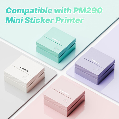 Self-Adhesive Thermal Printer Stickers, 54mmx3.2m Mini Sticker Printer Paper, 3 Rolls, White 2
