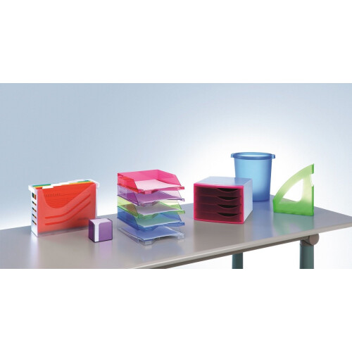 Jalema Atlanta Silky Touch Office Box Complete with 5 Files - White 1