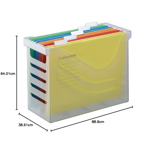 Jalema Atlanta Silky Touch Office Box Complete with 5 Files - White 2