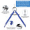 PERFETSELL 2 Pack Professional Compass Math Compass Geometry with Lock Screws and Lead Replacement, Metal Drafting Compass Precision Spring Bow 3