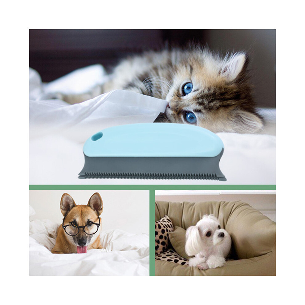 Blue (Dark ) Reusable Pet Dog Cat Hair Remover Sofa Carpet Clothes Bed Lint Cleaning Brush