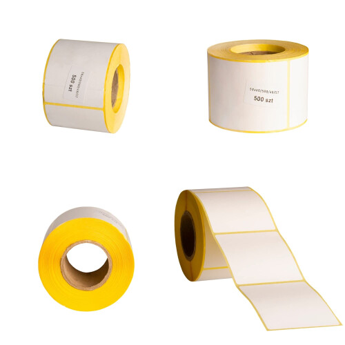 MD Labels Thermal Labels 58 x 60 mm 500 pcs White Permanent Adhesive, for Bar Codes 1