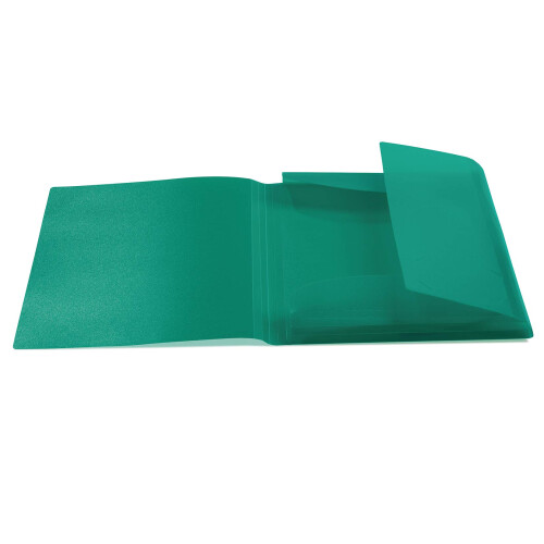 HERMA Elastic Folder Translucent in Dark Green, A3, Sturdy Plastic, with 3 Inner Flaps, 1 Span Folder 1