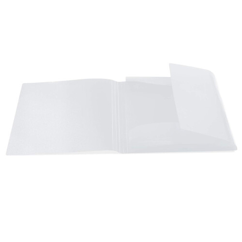 HERMA Elastic Folder Translucent in White A3, Sturdy Plastic, with 3 Inner Flaps, 1 Span Folder 1