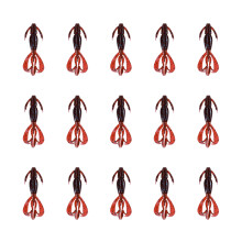 Floating Shrimp Soft Baits Hide Grooves-Wine Red 4cm