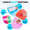 A4 Plastic Wallets, 30 Pack File Folders for Document Paperwork Clear Assorted Coloured Envelope with Label Pocket Velcro Button Home School Travel 3