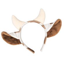 1Piece Cute Cow Costume Set Cow Ears-Headband brown white
