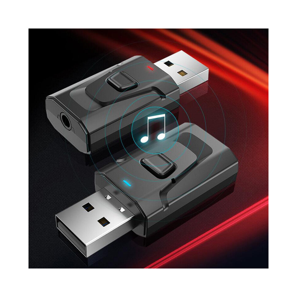 2 In 1 Usb Bluetooth 5.0 Dongle Aux Audio Transmitter/Receiver Adapter Tv/Car/Pc 110691421739