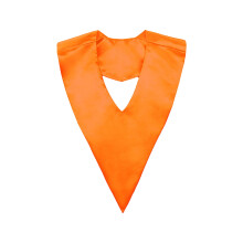 Single Color Academic Graduation Stole With V Shape-Orange