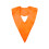 Single Color Academic Graduation Stole With V Shape-Orange 1