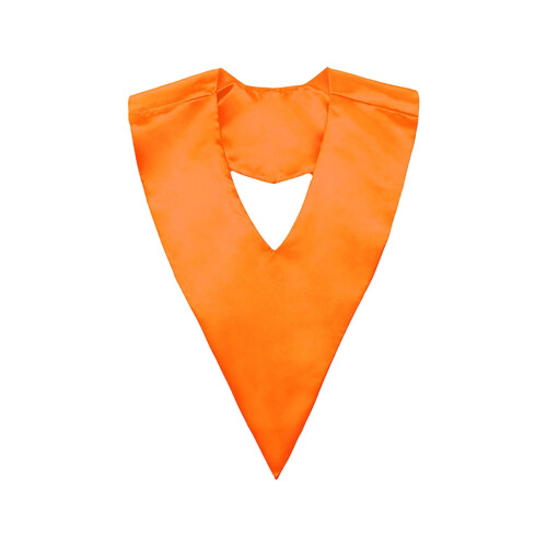 Single Color Academic Graduation Stole With V Shape-Orange