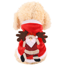 (Old Man, S) Winter Christmas Dog Clothes Coat Santa Deer Costume Pet Puppy Decoration