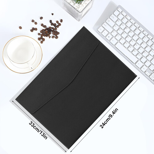 A4 Document File Folder, New Soft Leather A4 Pocket Envelope Folder Wallets,Waterproof Expanding File Organizer Portfolio Storage,File Organizer 1